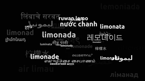 Lemonade Translated in 45 Worldwide Languages Endless Looping 3d Zooming Word Video stock 145231270