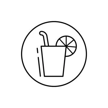 Lemonade, vegan icon. Simple line, outline vector elements of vegetarian icons Stock Illustration