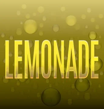 Lemonade yellow text bubbles abstract logo Stock Illustration