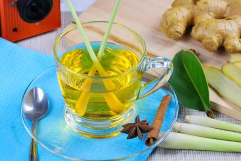Lemongrass tea Stock Photos
