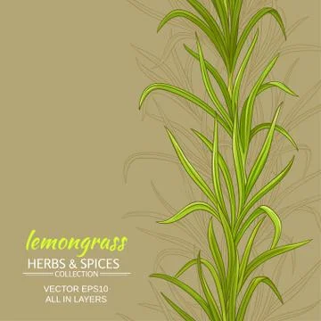 Lemongrass vector background Stock Illustration