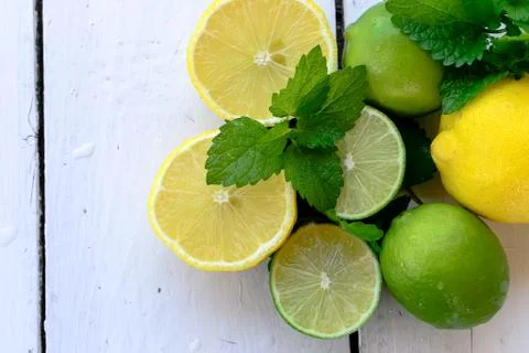 Lemons and lime Stock Photos
