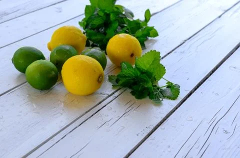 Lemons and lime Stock Photos