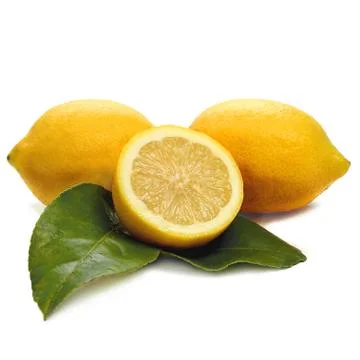 Lemons and white Stock Photos