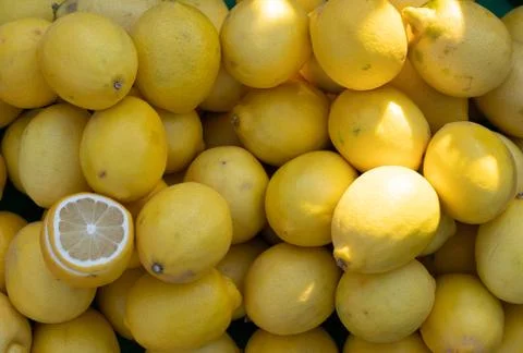 Lemons as background and texture Foto stock