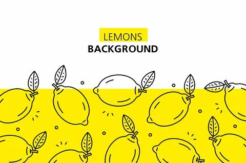 Lemons background Stock Illustration