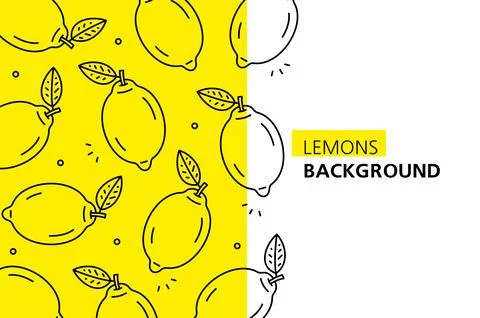 Lemons background Stock Illustration