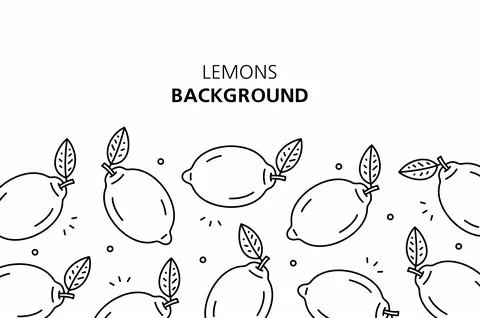 Lemons background Stock Illustration