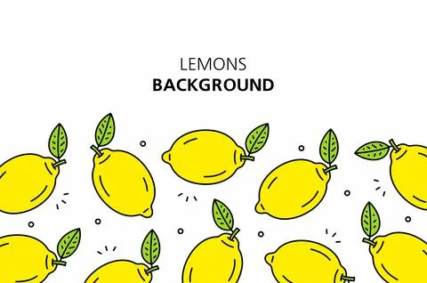Lemons background Stock Illustration