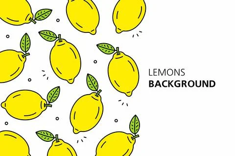 Lemons background Stock Illustration