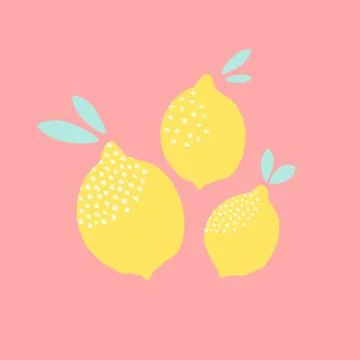 Lemons Card Design Stock Illustration