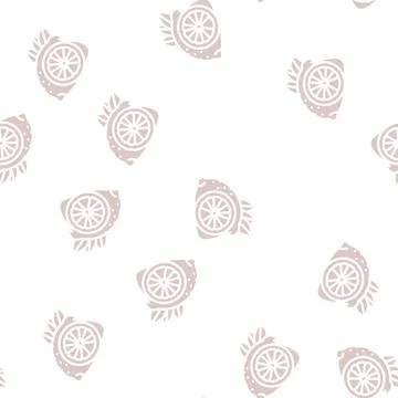 Lemons cut glyph vector seamless pattern Illustrazione stock