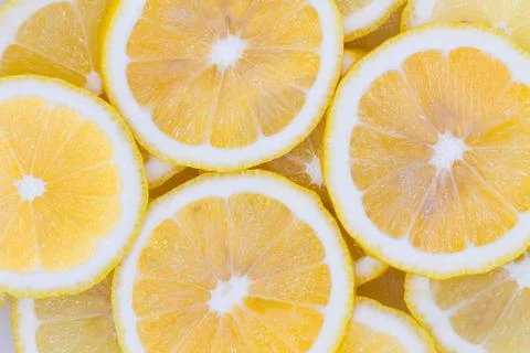 Lemons cuted background Stock Photos