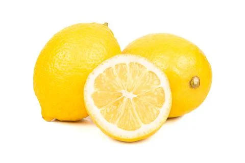 Lemons with half Stock Photos