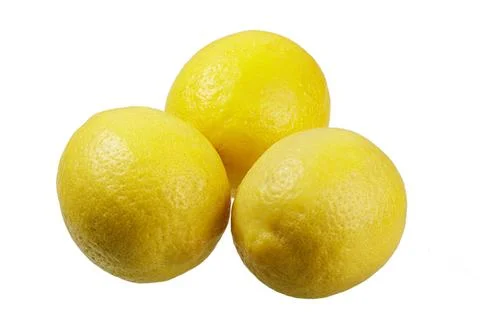 Lemons isolated on a white background with copy space Stock Photos