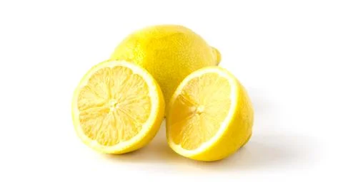 Lemons Isolated On A White Background Stock Photos