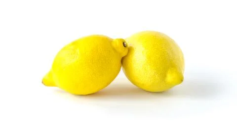 Lemons Isolated On A White Background Stock Photos
