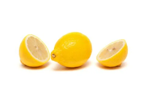 Lemons isolated on white background Stock Photos