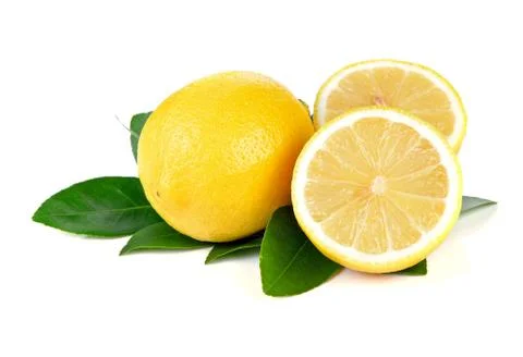 Lemons isolated on white background Stock Photos