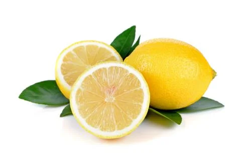 Lemons isolated on white background Stock Photos
