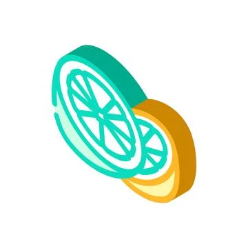 Lemons a lot isometric icon vector illustration Stock Illustration
