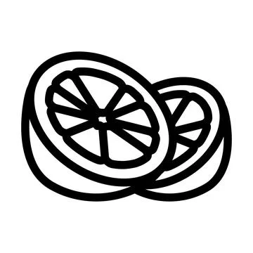 Lemons a lot line icon vector illustration Stock Illustration