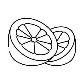 Lemons a lot line icon vector illustration Stock Illustration