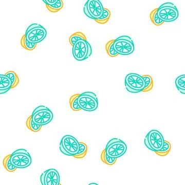 Lemons a lot vector seamless pattern Illustrazione stock