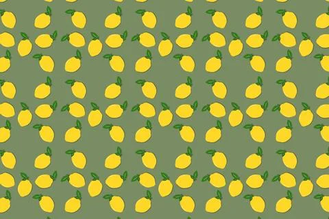 Lemons pattern illustrated on background Stock Illustration