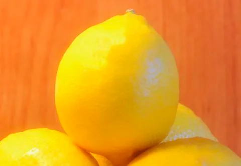 Lemons on a plate Stock Photos
