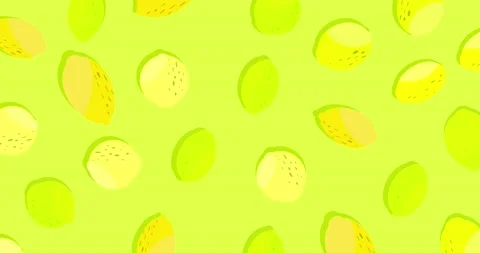 Lemons rotate on a light green background. Yellow lemons and green limes rota Stock Footage 153410895
