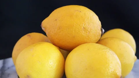 Lemons rotating Stock Footage 48756070