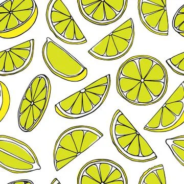 Lemons seamless pattern Stock Illustration