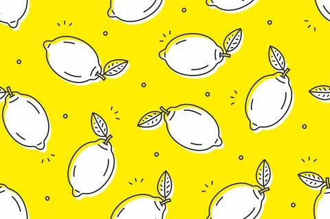 Lemons seamless pattern Stock Illustration