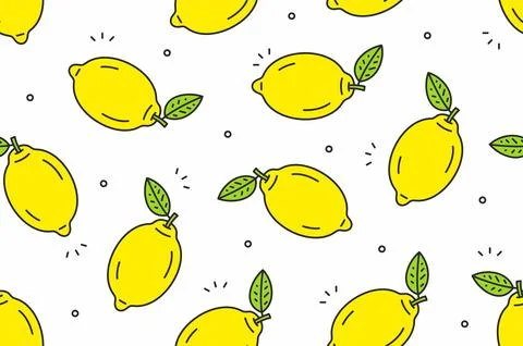 Lemons seamless pattern Stock Illustration