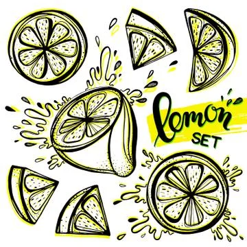 Lemons SET Stock Illustration
