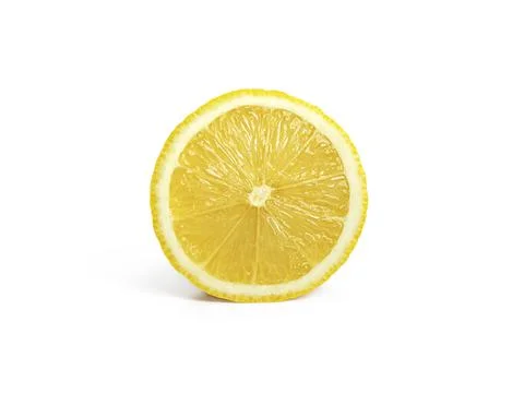 Lemons slice isolated on white background Stock Photos