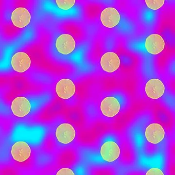 Lemons slices pattern on vibrant gradient holographic neon colors. Concept art Foto stock