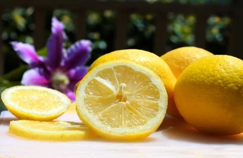 Lemons in the sunshine Stock Photos