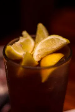 Lemons with Tea Stock Photos
