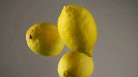 Lemons in water Stock Footage 197090100