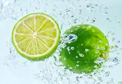 Lemons in water Stock Photos