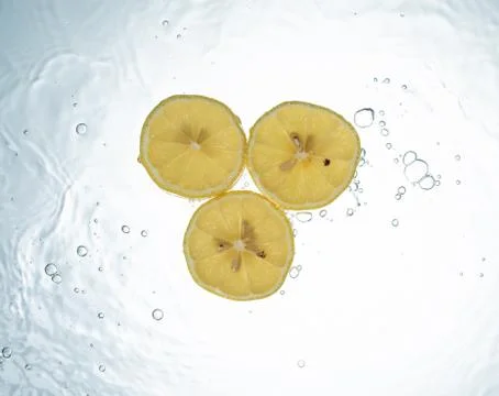 Lemons Water Splash Stock Photos