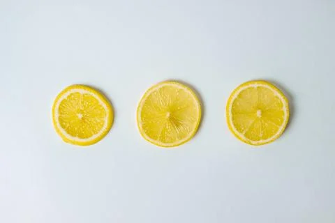 Lemons on a white background. Citrus fruit. Healthy food. Stock Photos