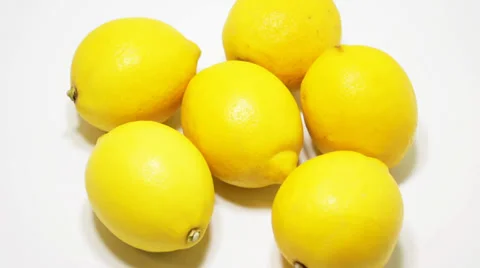 Lemons on white background Stock Footage 35675248