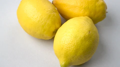 Lemons on a white background Stock Footage 167774284
