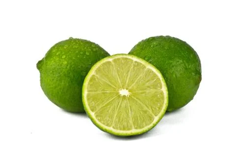 Lemons on white background Stock Photos