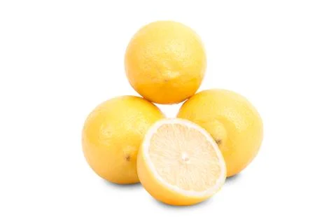 Lemons on a white background Stock Photos