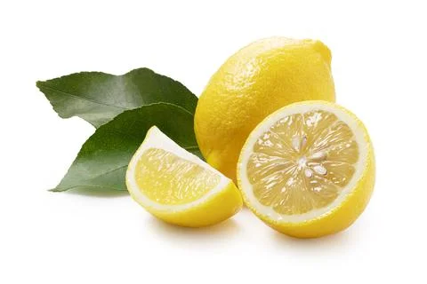Lemons on a white background Stock Photos