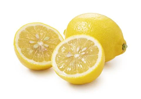 Lemons on a white background Stock Photos